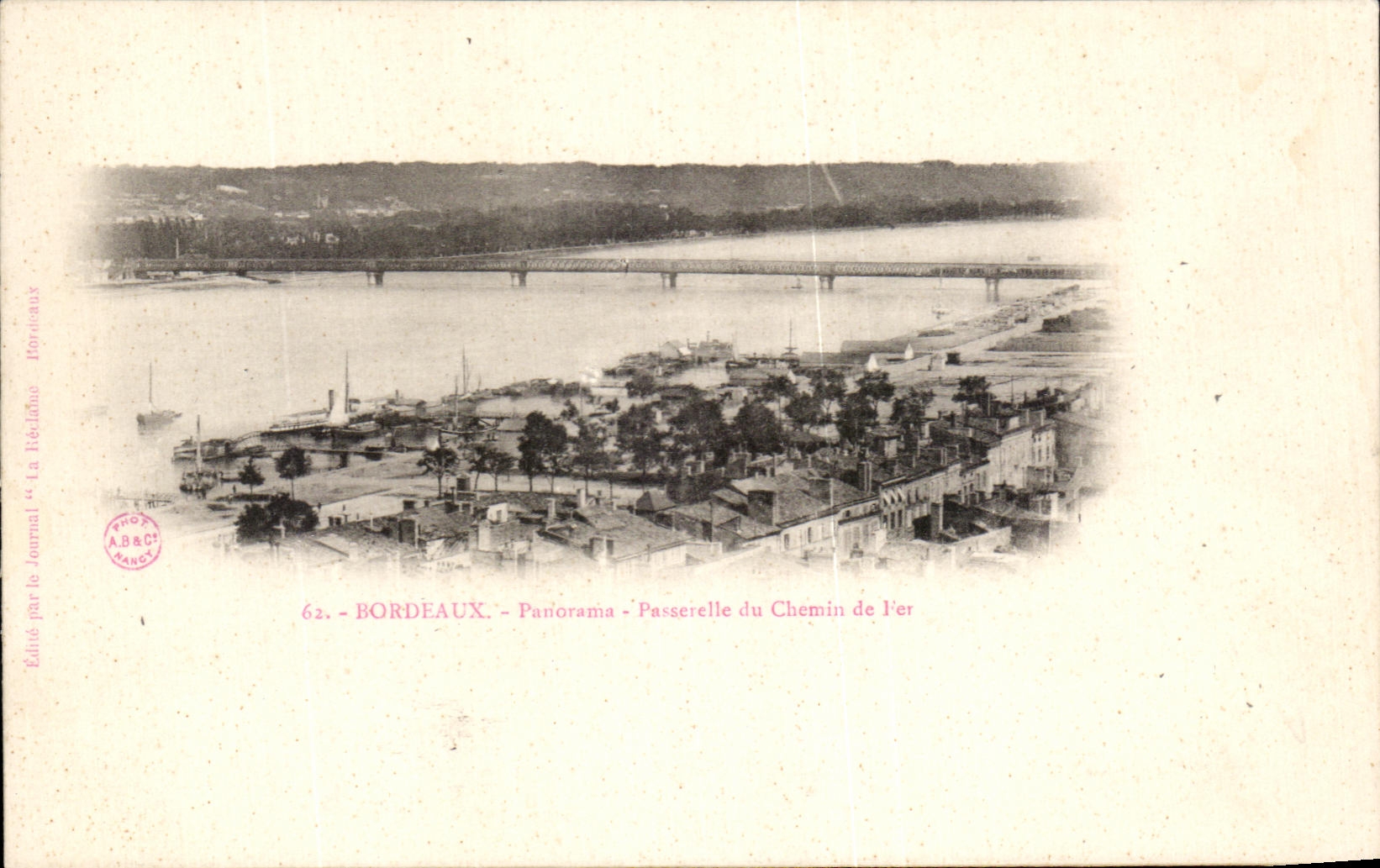 CPA Bordeaux Panorama Paserelle Du chemin de fer