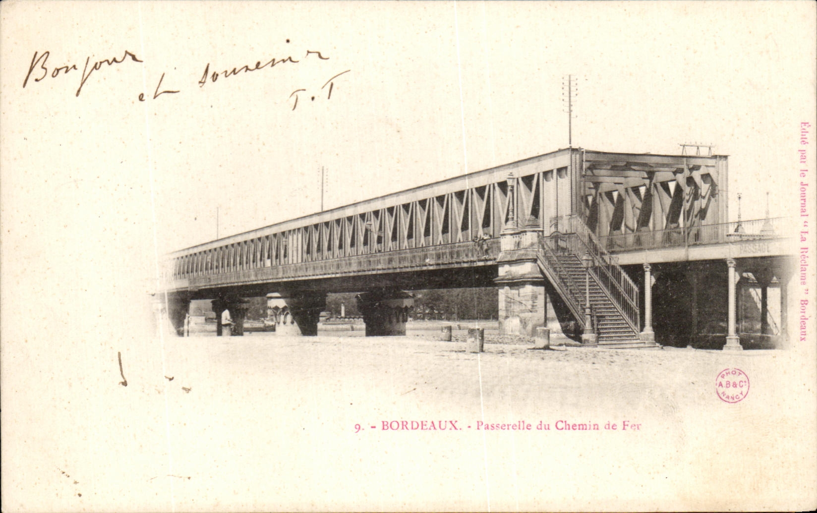CPA Bordeaux Passerelle du chemin de fer