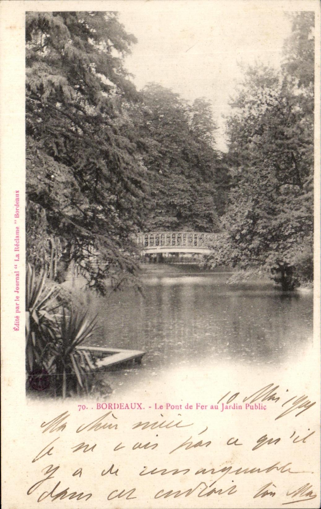 CPA Bordeaux Le pont de fer au jardin public 