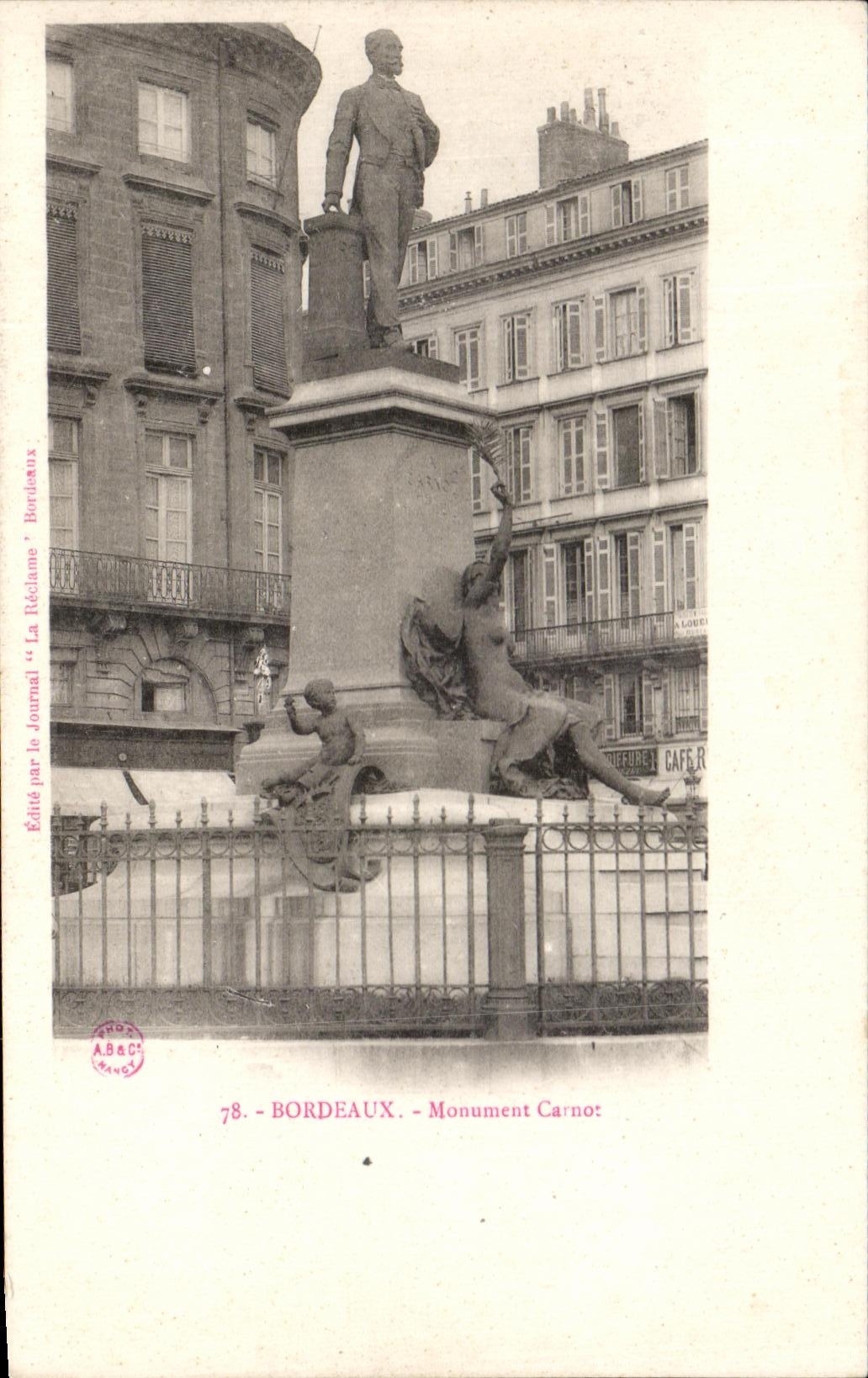 CPA Bordeaux Monument Carnot