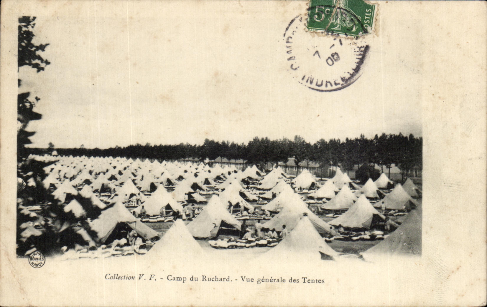 CPA Collection Camp of Ruchard View of the Militaria Tents