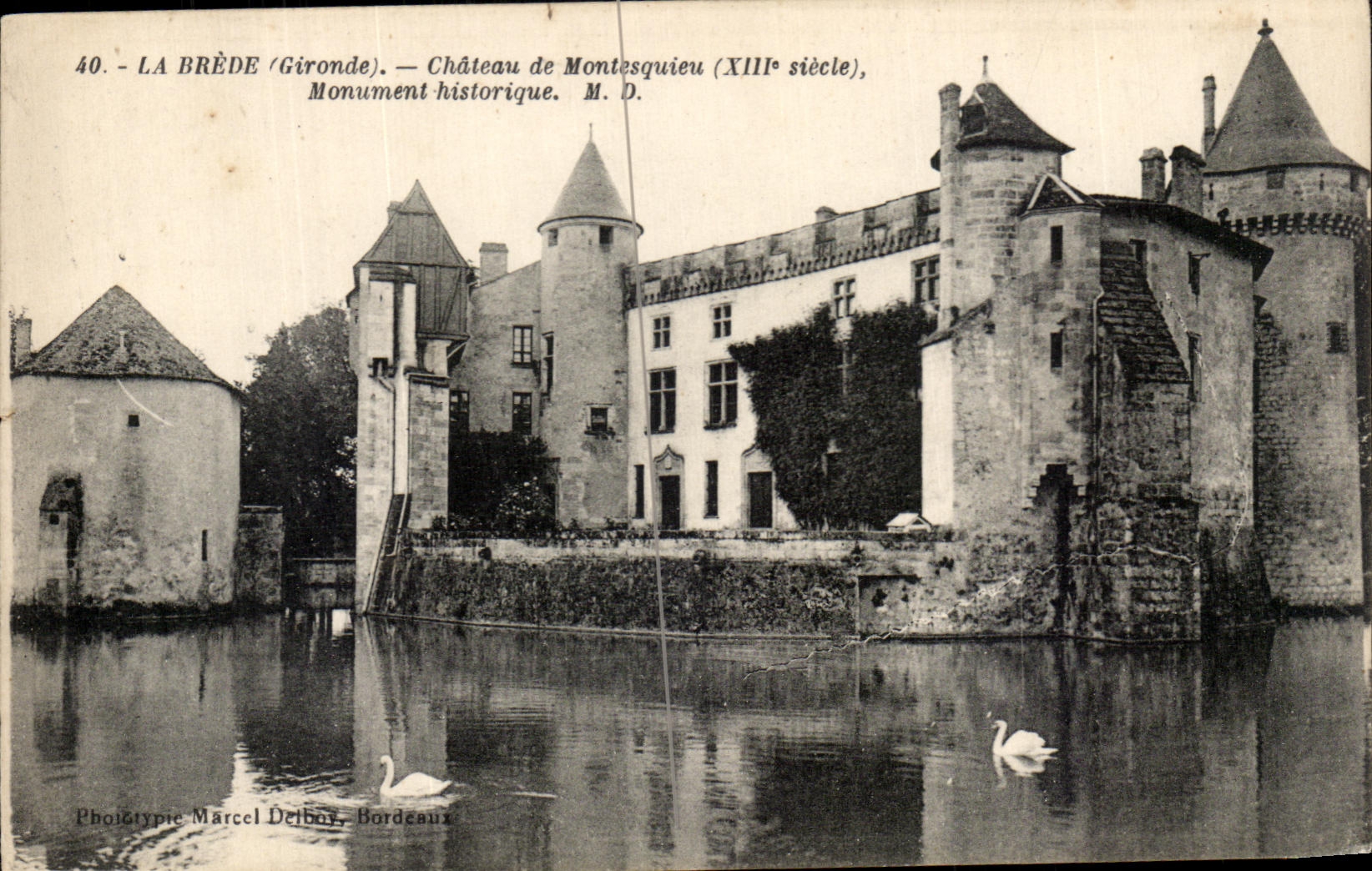 CPA Brede Castle De Montesquieu Historic building Swan