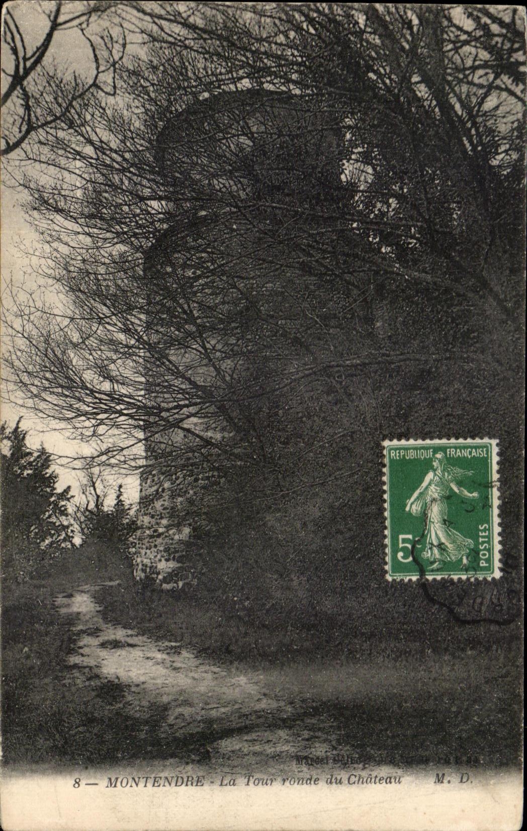 CPA Montendre the Roude Tower Of the Castle