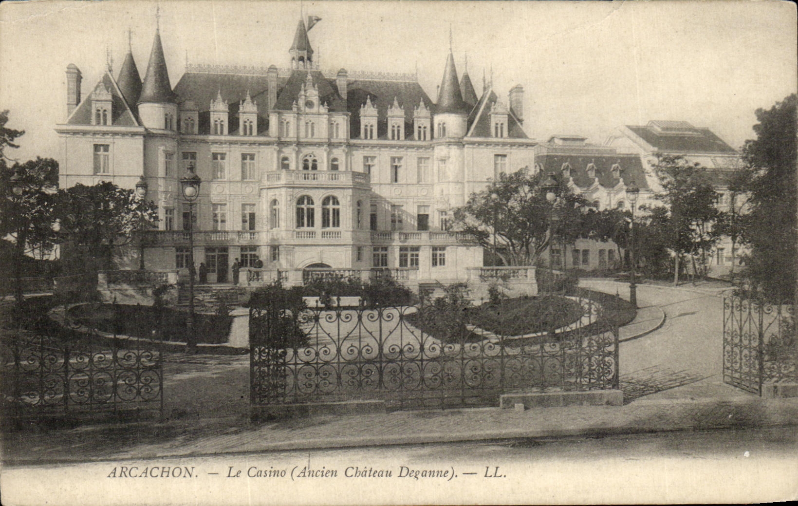 CPA Arcachon Le Casino Ancien chateau Deganne