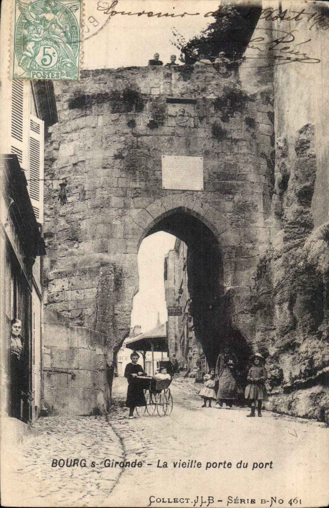 CPA Borough on the Gironde the Old door of the Port