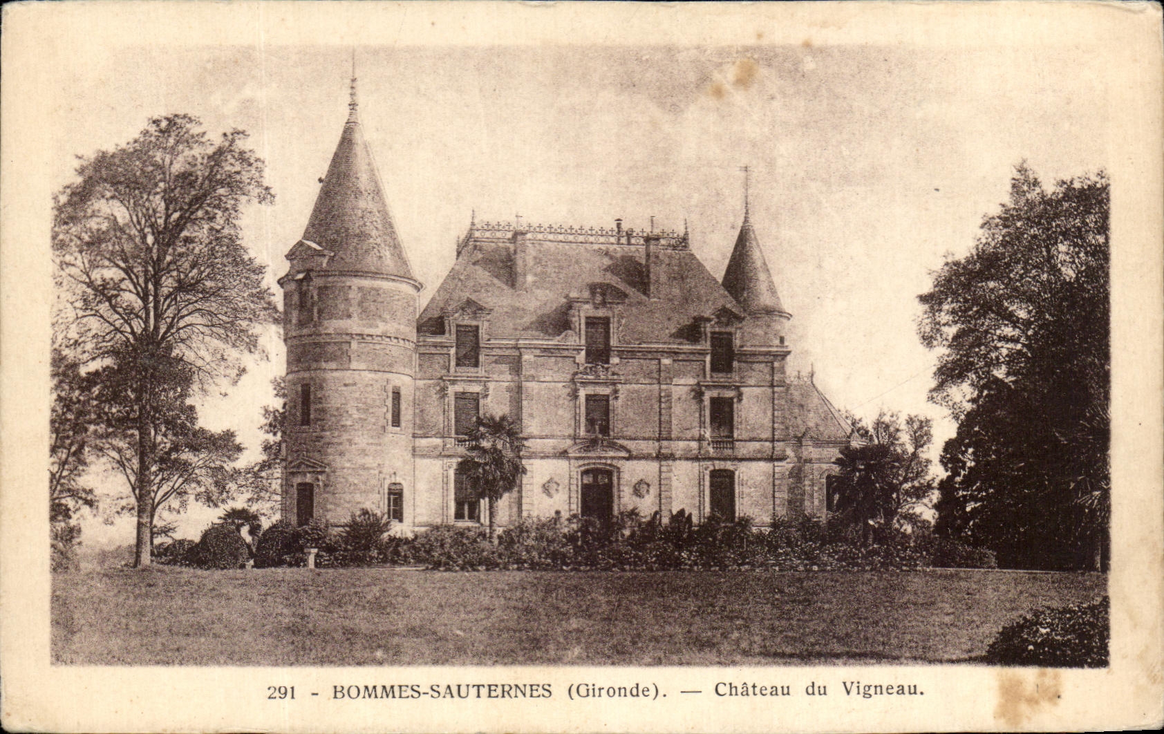 CPA Bommes Sauternes Castle of Vigneu