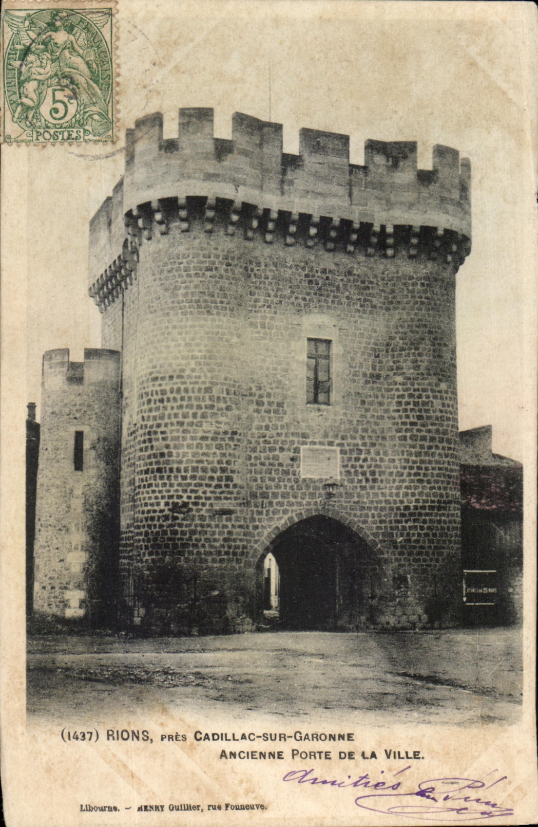 CPA Let us laugh Prts Cadillac On the Garonne Ancienne Gate Of the City