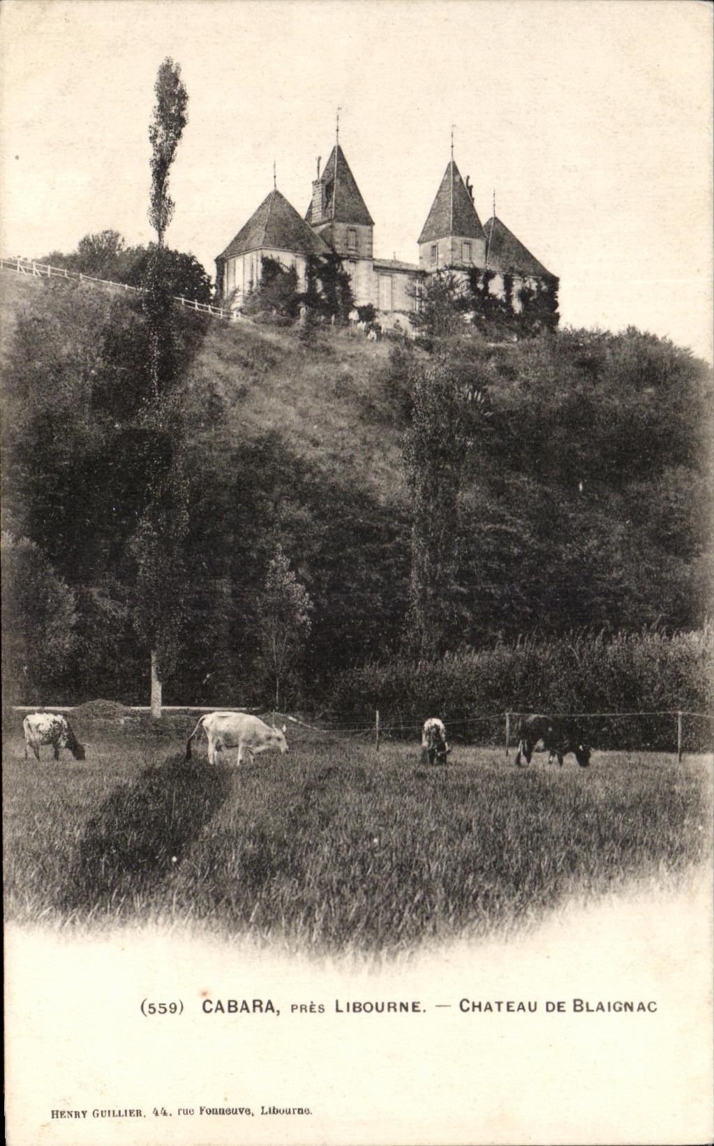 CPA Cabara Taken Libourne Castle De Blaignac