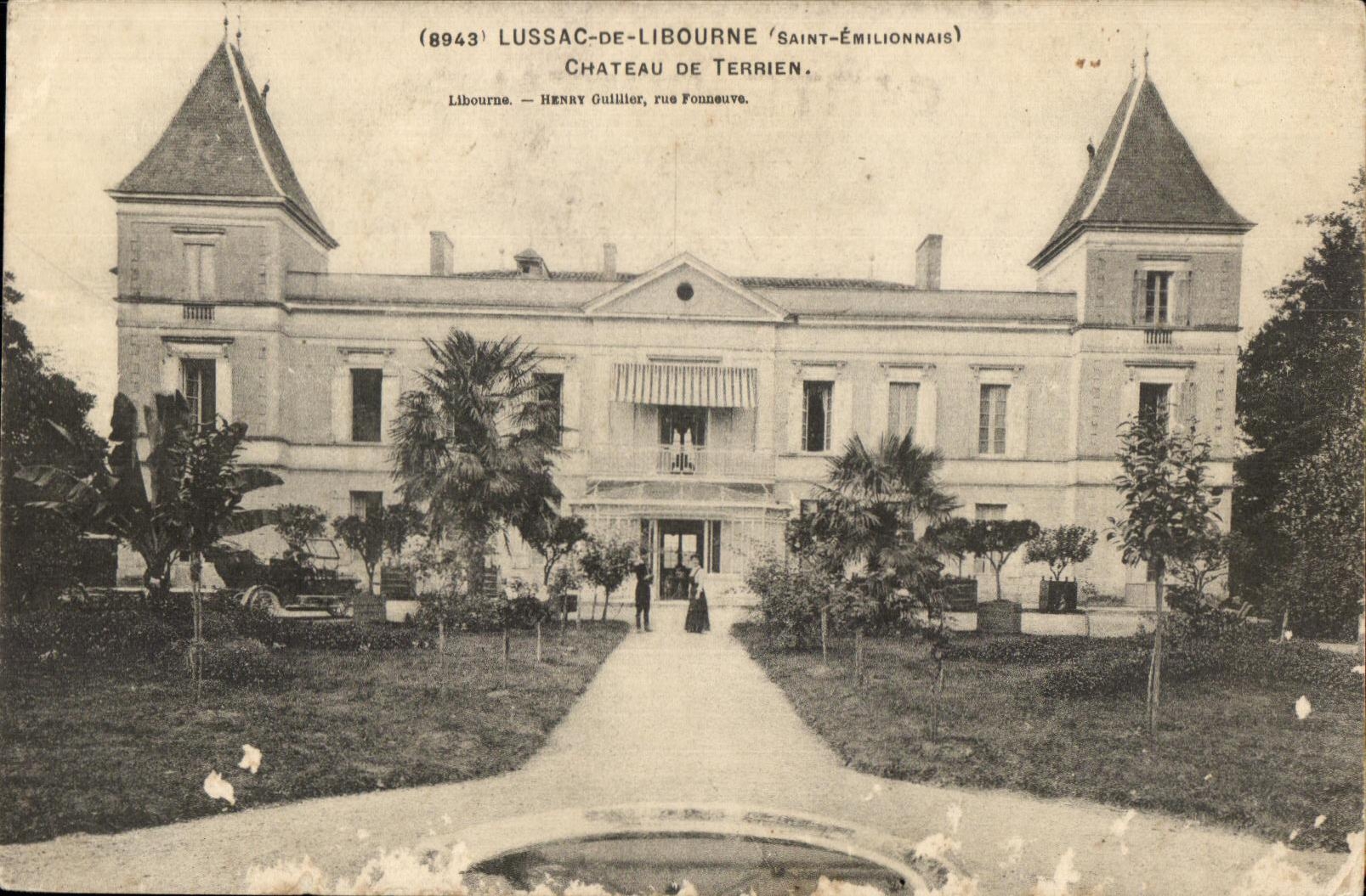 CPA Lussac De Libourne Castle Of Land