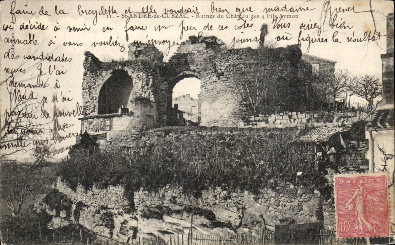 CPA St Andre de Cubzac Ruins of the Castle of the Arymon Wire