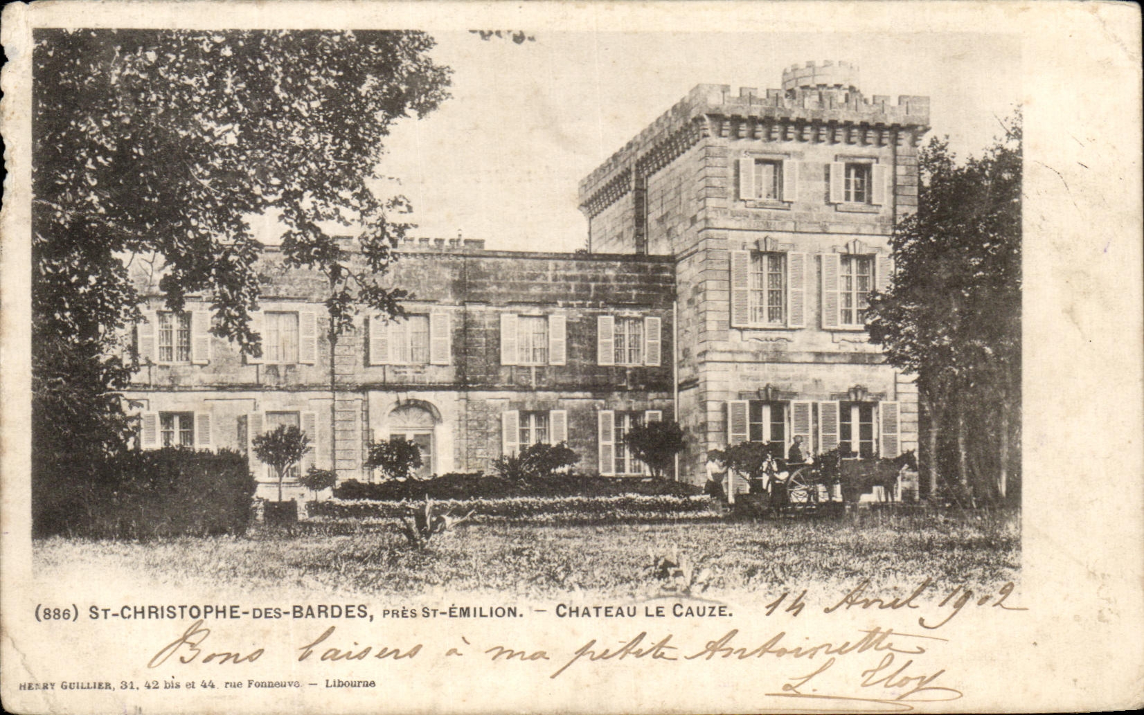 CPA St Christophe Des Bardes pres St Emillon Chateau Le Cauze