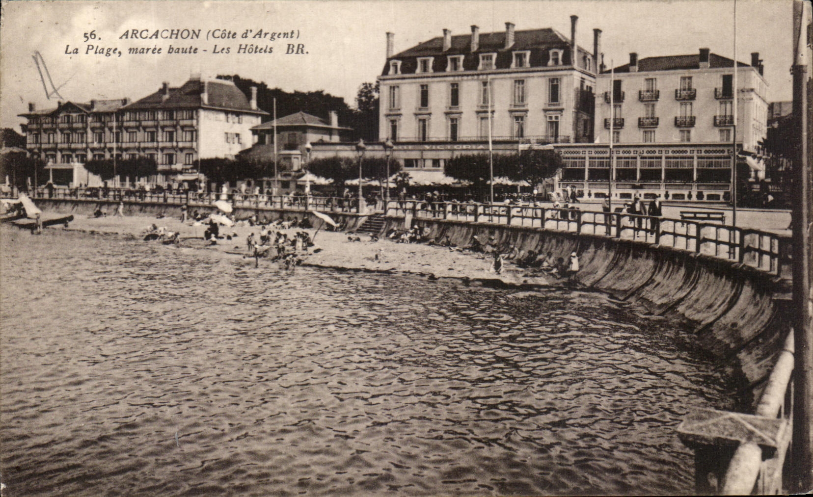 CPA Arcachon La Plage Maree Baute Les Hotels