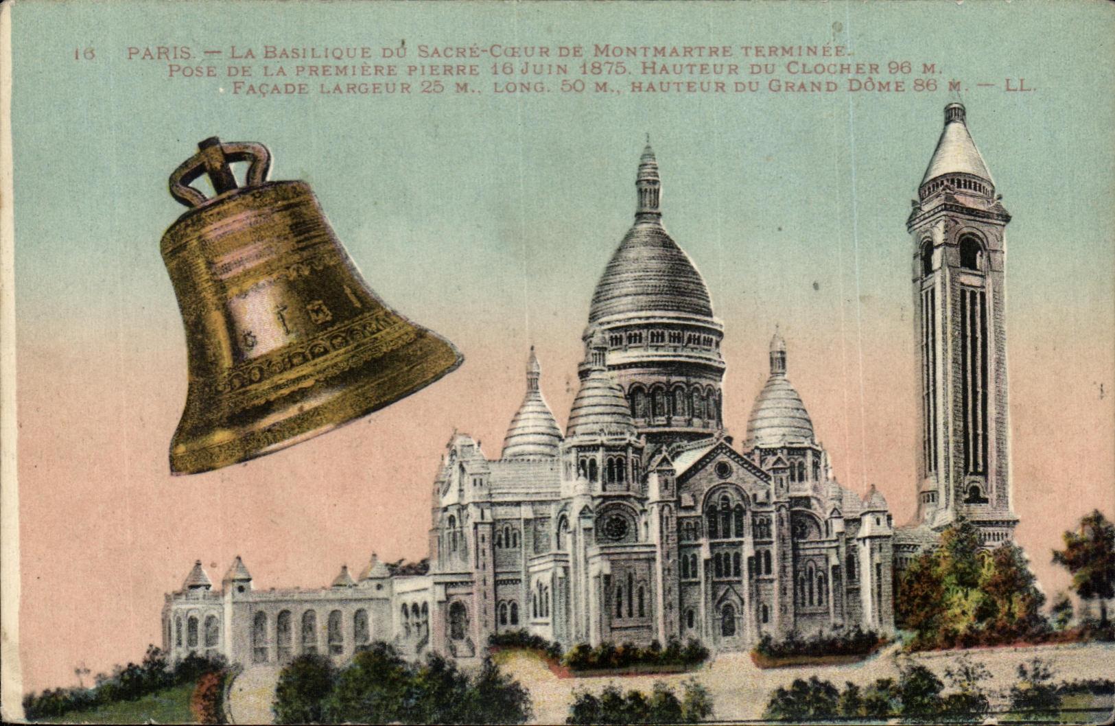 CPA Paris the Basilica Of Sacring Heart De Montmartre Bell