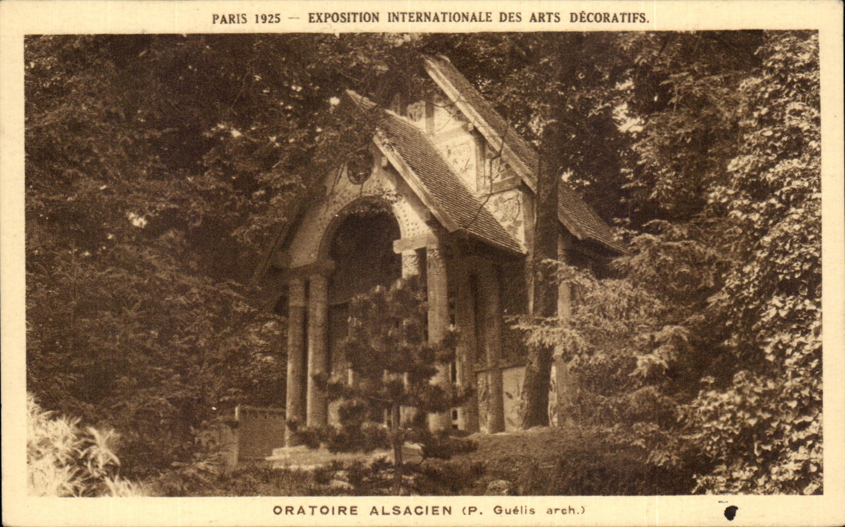 CPA Paris Exposition Internationale Des Arts Decoratifs Paris Oratoire Alsacien