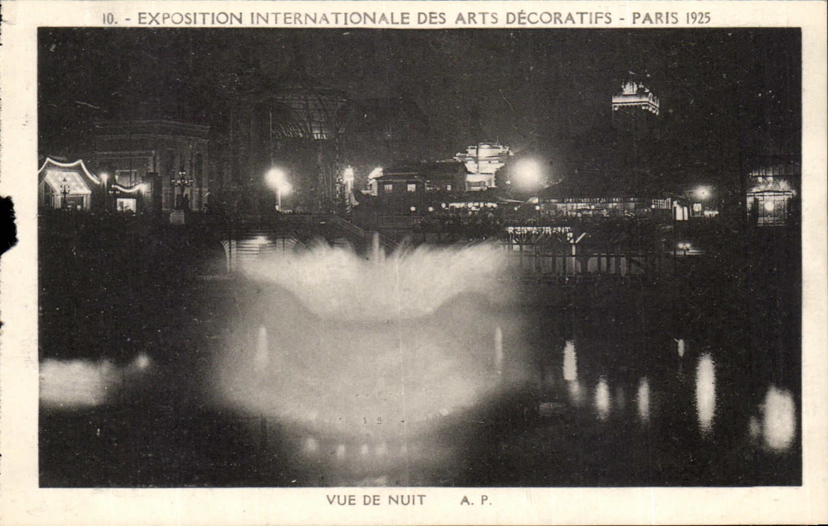CPA Paris Exposition Internationale Des Arts Decoratifs Vue De Nuit