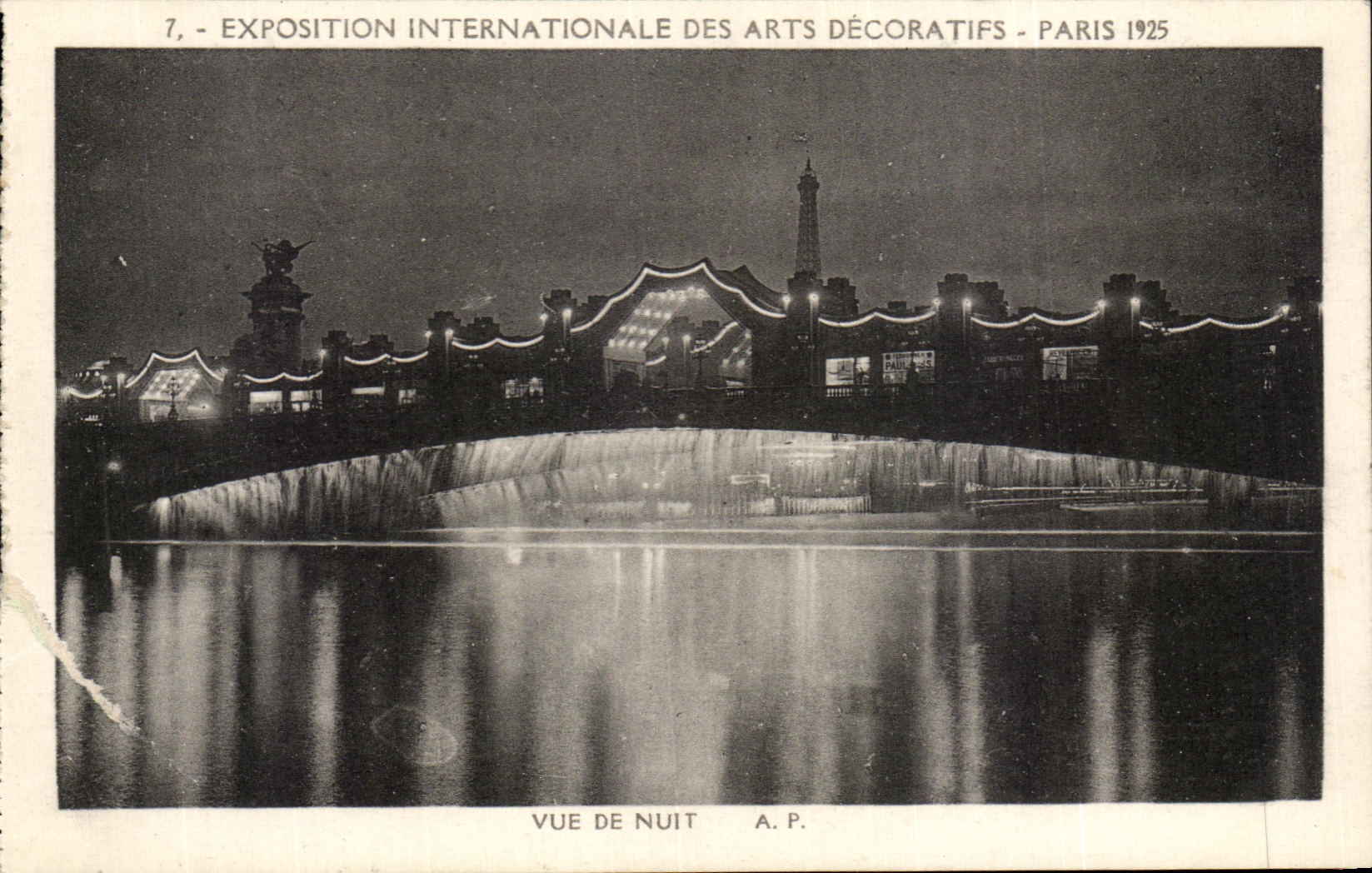 CPA Paris Exposition Internationale Des Arts Decoratifs Vue De Nuit Tour Eiffel
