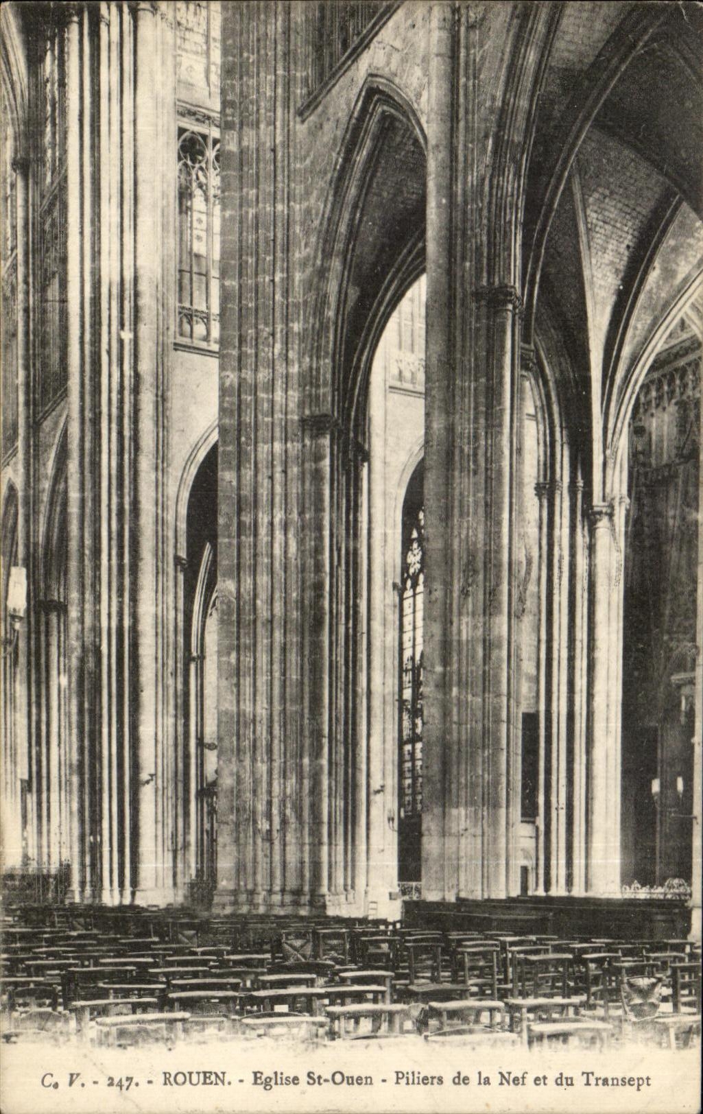 CPA Rouen Church St Ouen Pillars of the Nave and the Transept
