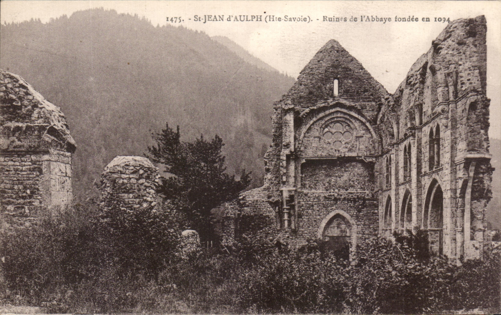 CPA St Jean d' Aulph Ruincs of the Abbey founded in 1094