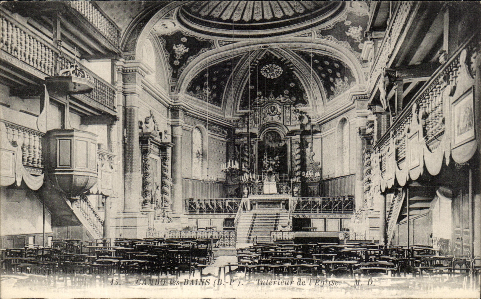 CPA Cambo Les Bains Interior Of the Church