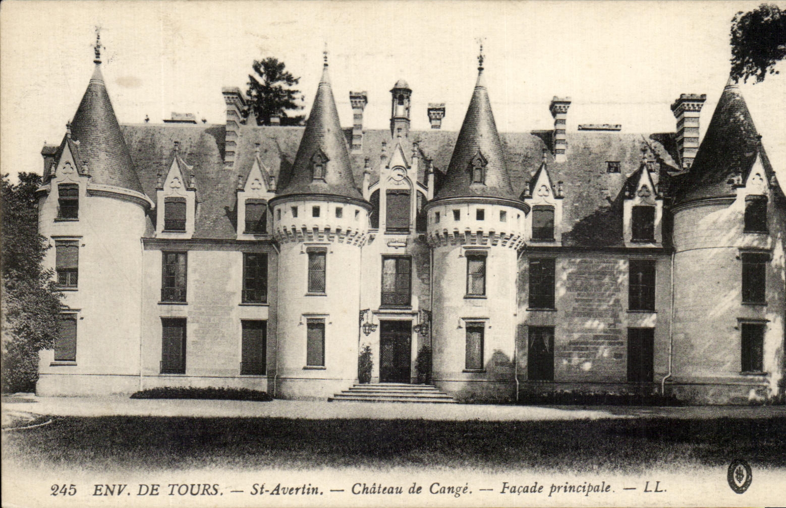 CPA Env De Tours St Avertin Castle of Cange Principal Frontage