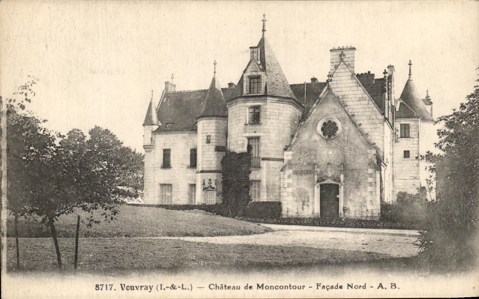 CPA Vouvray Castle De Northern Moncontour Frontage