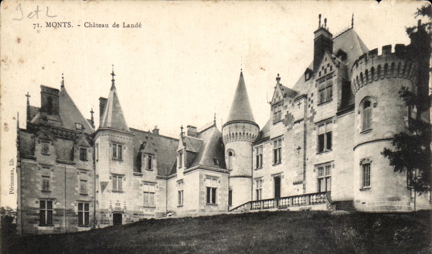 CPA Monts Chateau De Lande