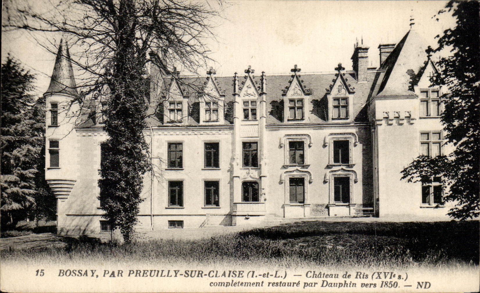 CPA Bossay Par Preuilly Sur Claise Chateau de Ris C