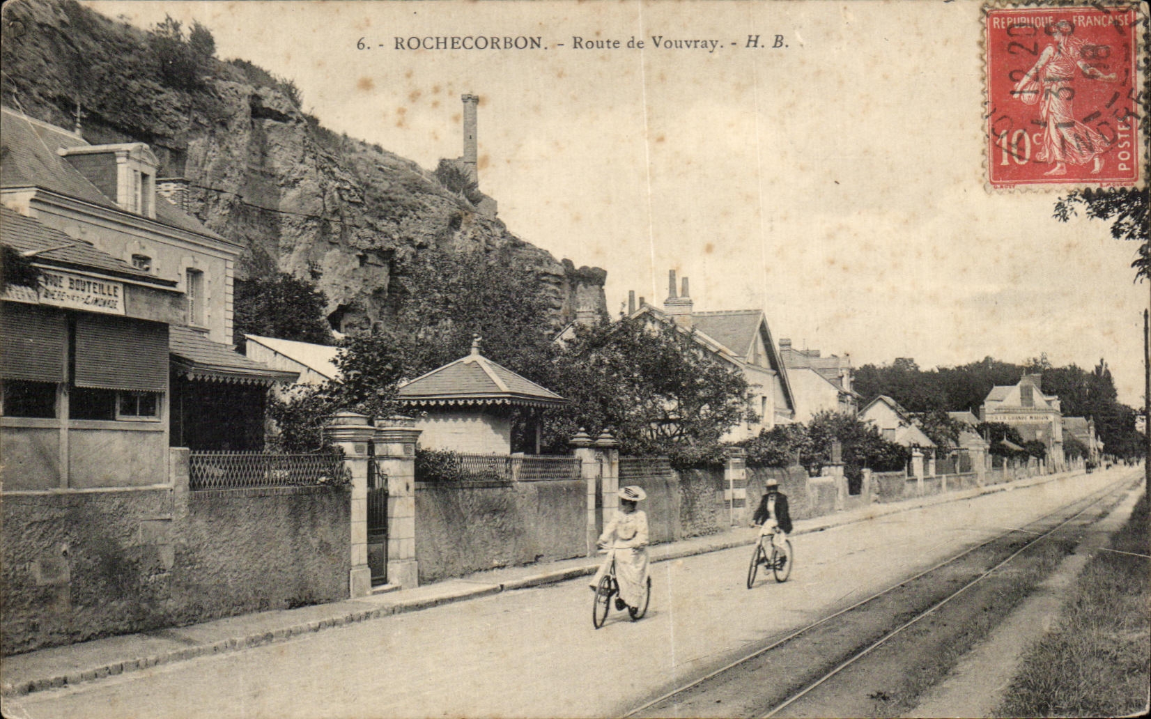 CPA Rochecorbon Road Of Vouvray