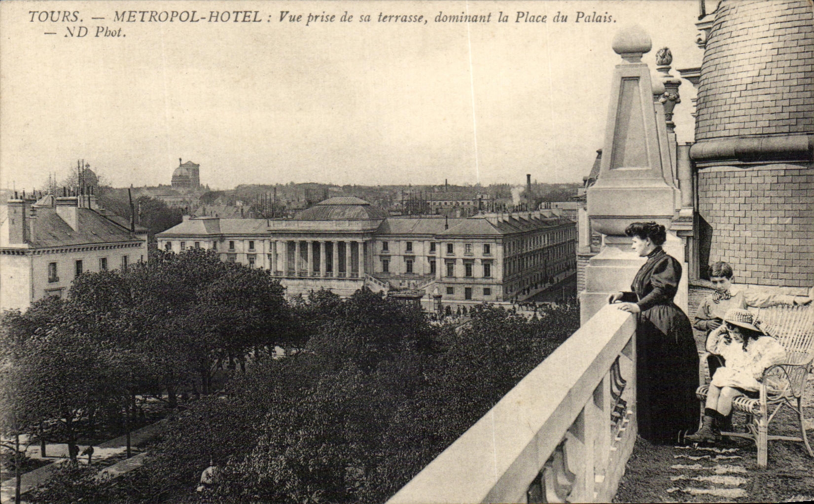 CPA Tours Metropol Hotel Seen from Of Its Terrace Dominating the Place Of the Palate