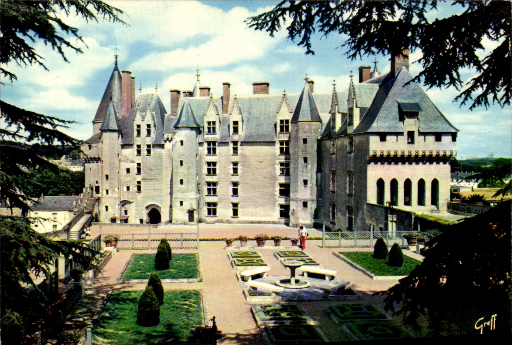 TARJETA MODERNA los langeais de Loire ch4ateau Castle Louis XI