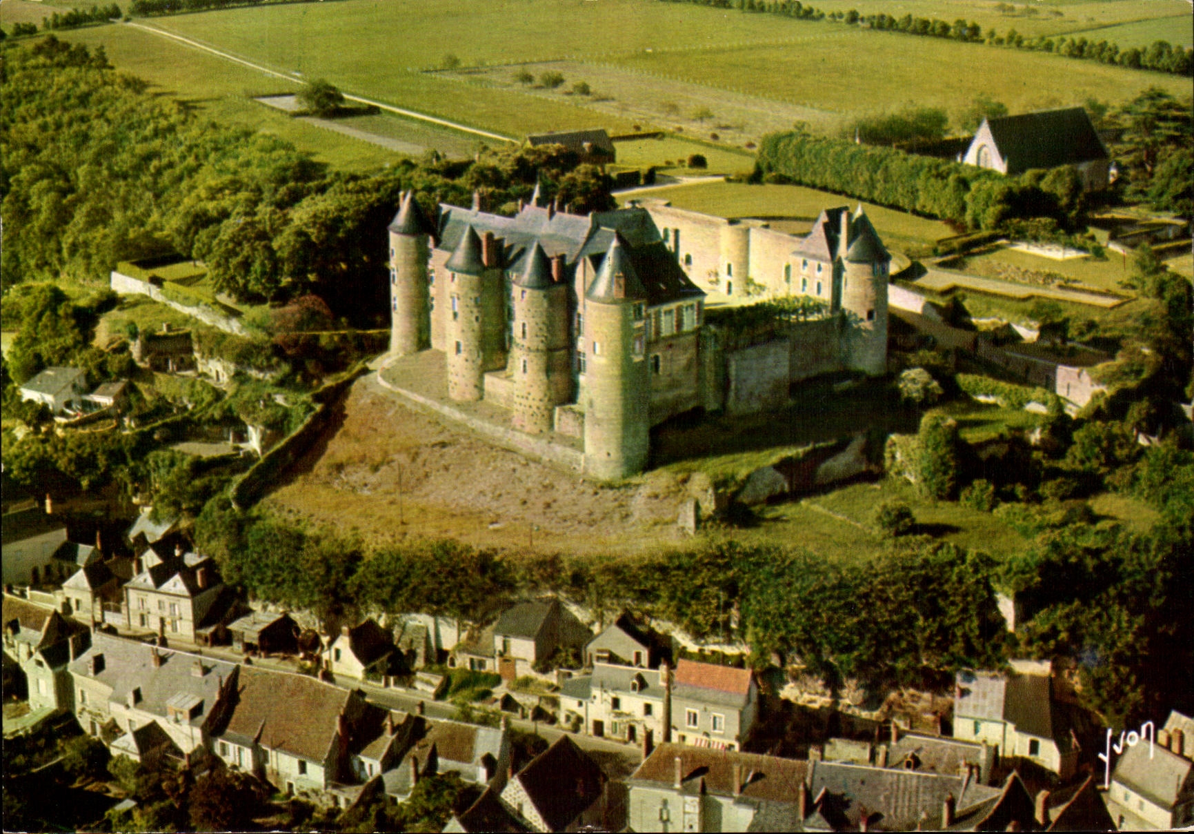 MODERN CARD Colors And Light Of France the Loire Valley the castle of Luyes