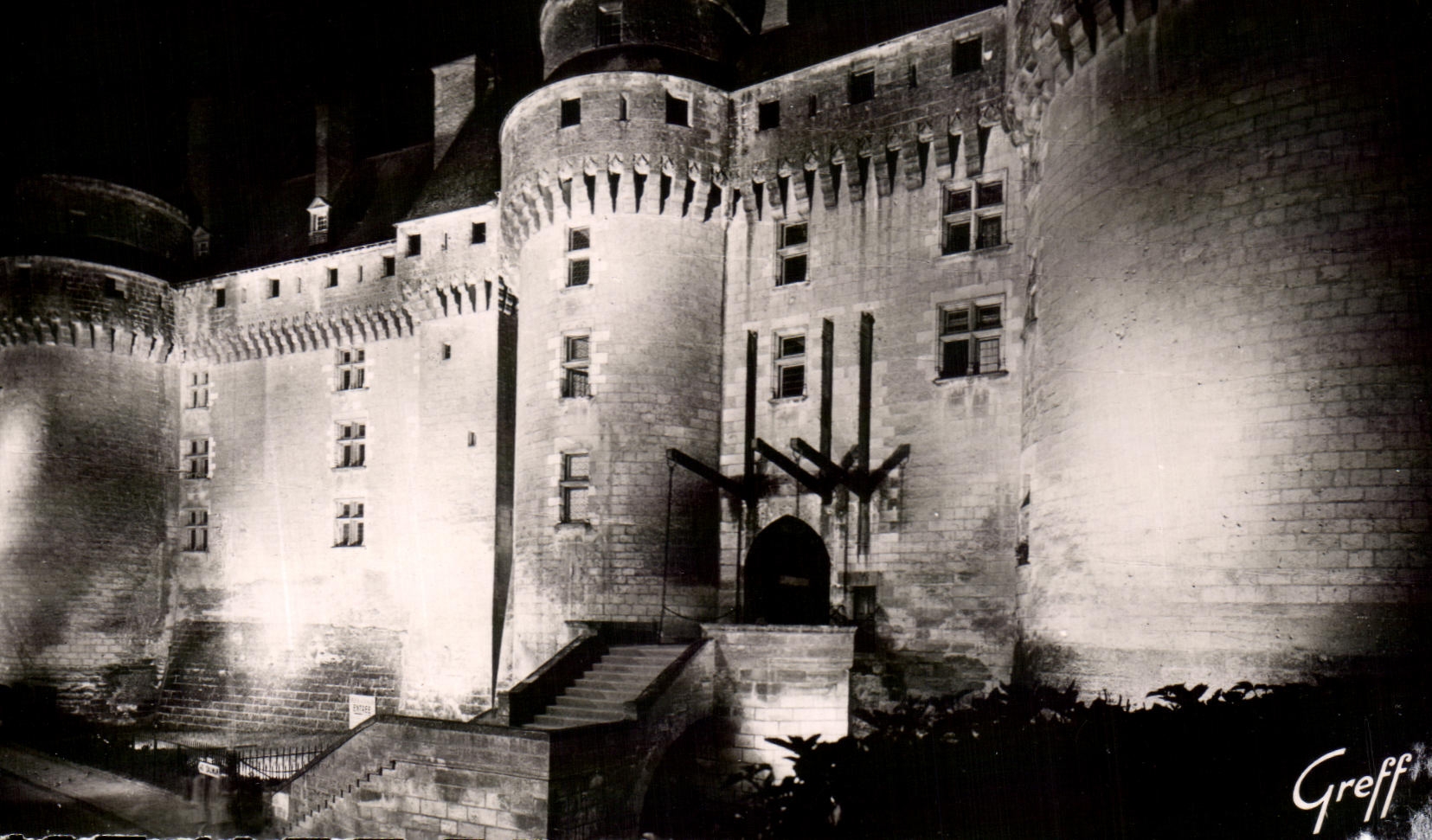 CPSM en los langeais de Touraine el castillo ilumina Ralisation Compagnie de las lamparas