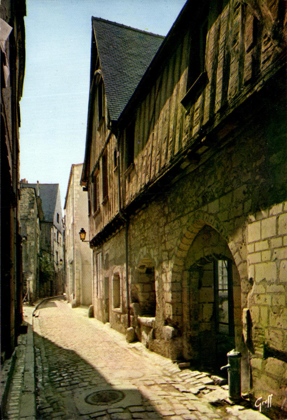 MODERN CARD Touraine Tours Old houses