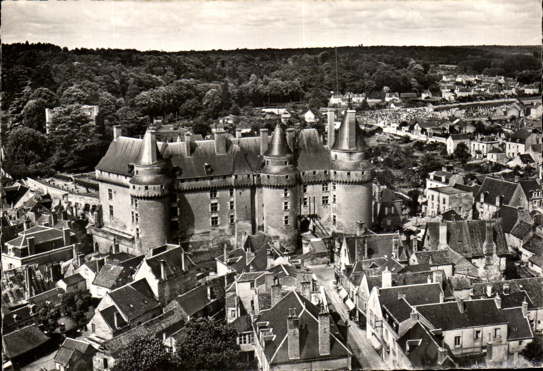 TARJETA MODERNA en Plane Above De Langeais el castillo