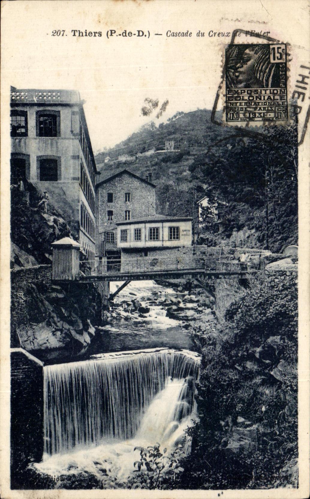 CPA Thiers Cascade Du Creux De l'Enfer