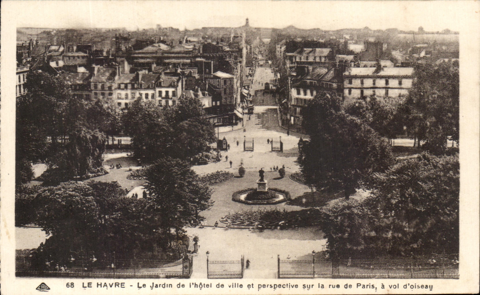 CPA Le Havre el jardin del ayuntamiento y de la perspectiva de I en la calle para Paris