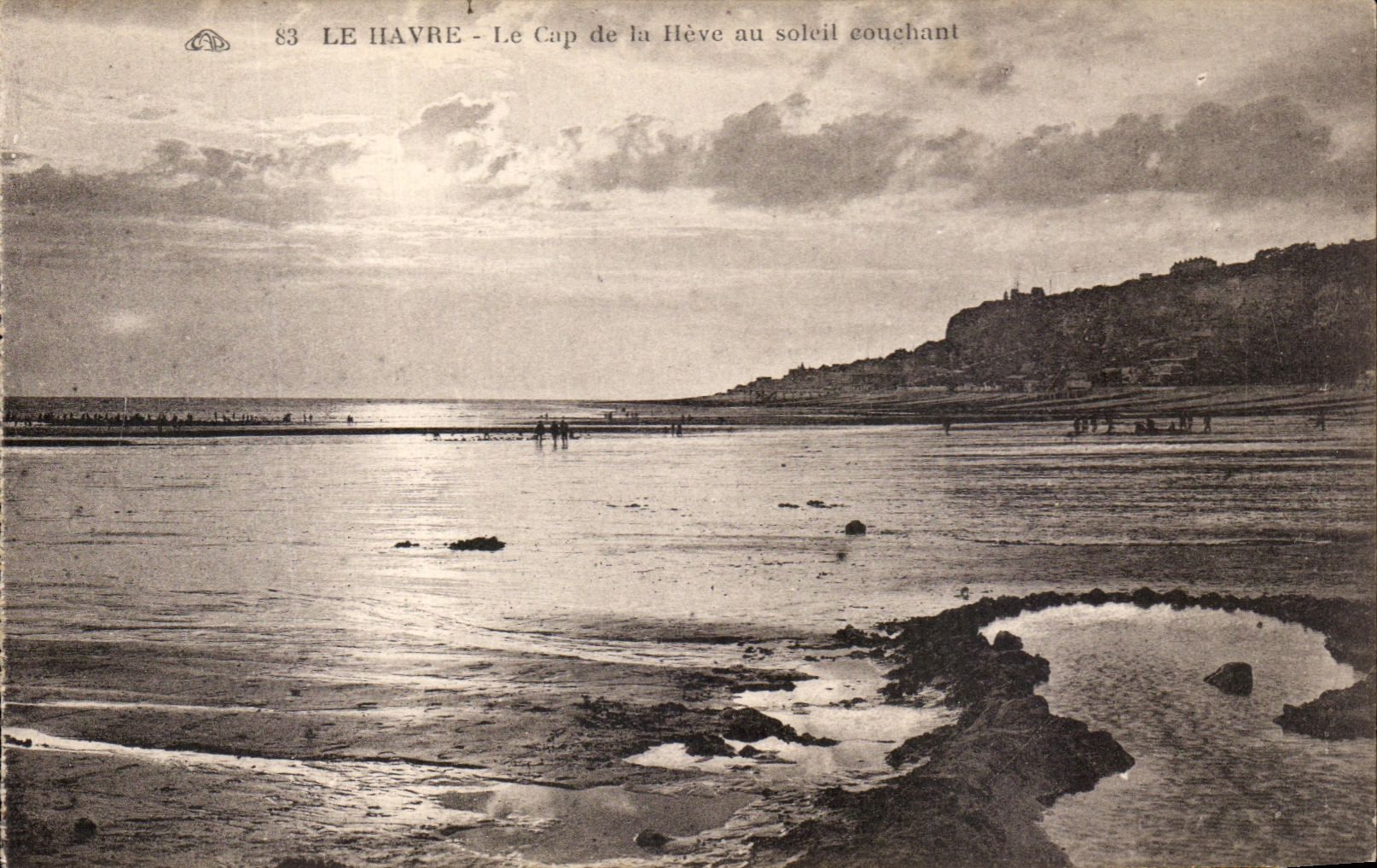 CPA Le Havre Le Cap de la heve au soleil couchant