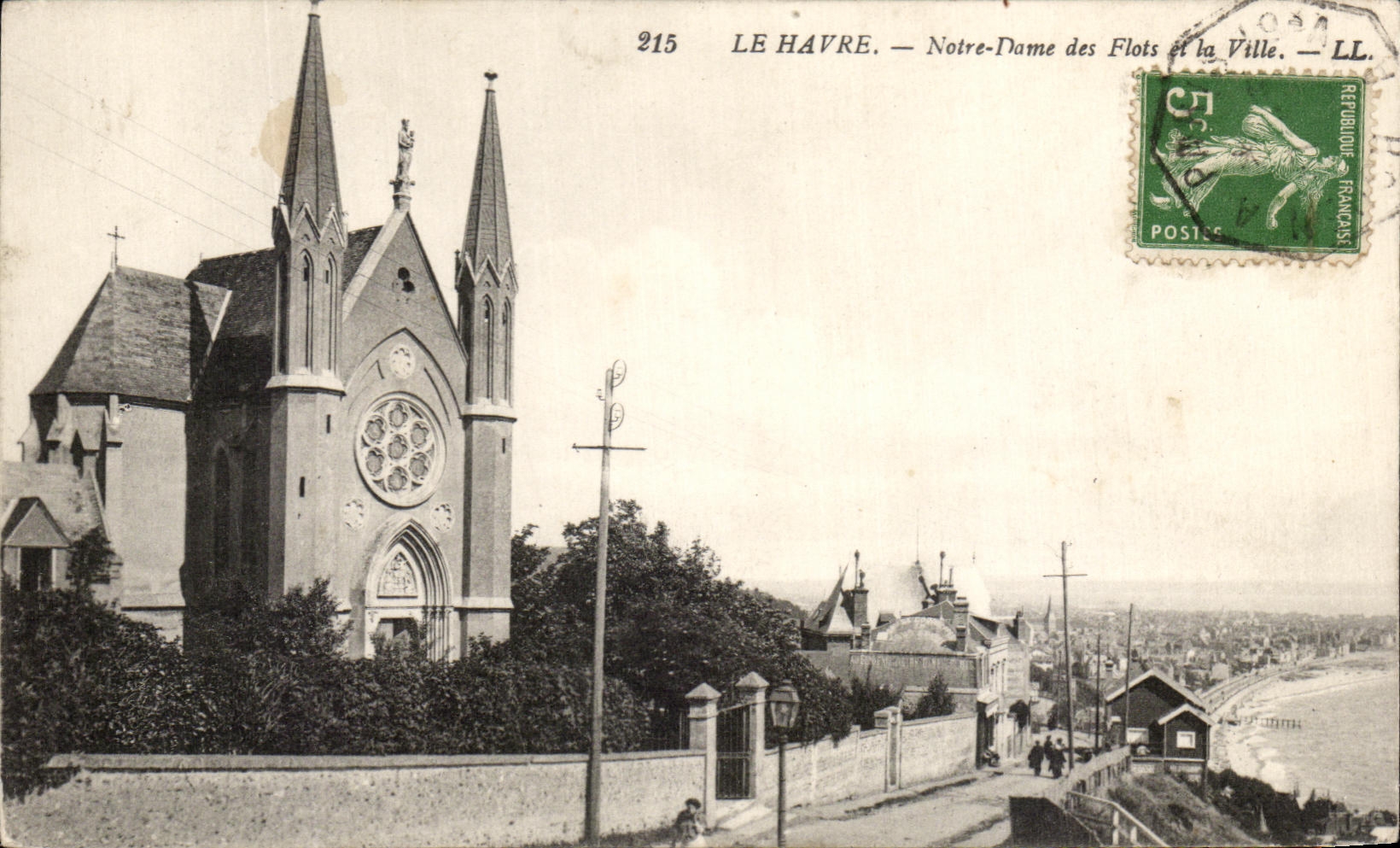 CPA Notre Dame Le Havre de las inundaciones y de la ciudad