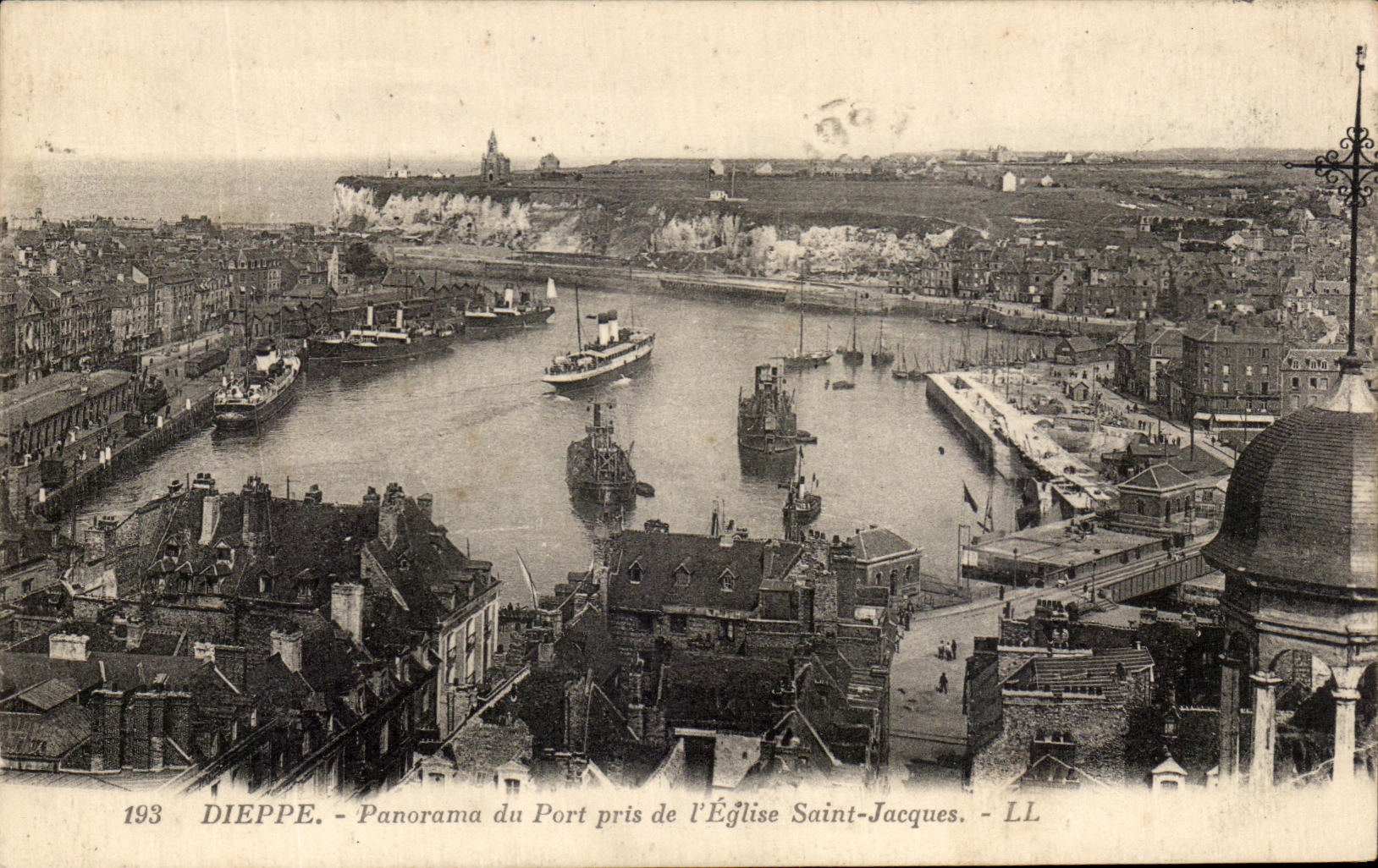 Panorama de CPA Dieppe del puerto tomado del santo Jacques de I Eglise