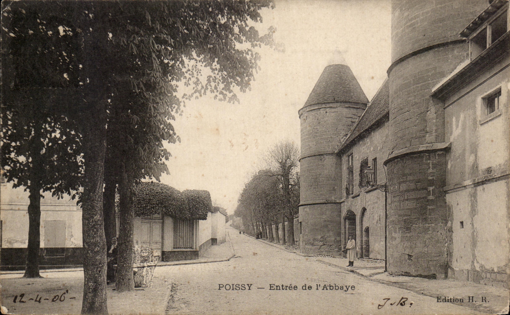 CPA Poissy Entree de l'Abbaye