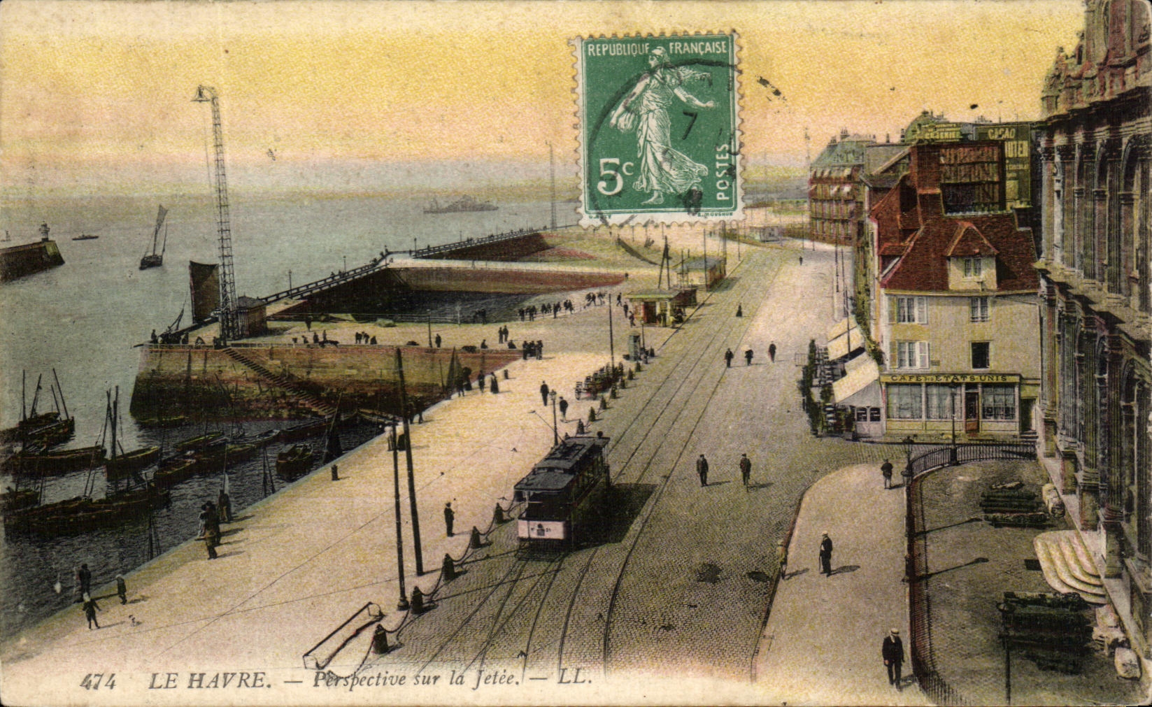 CPA Le Havre Perpective sur la Jetee