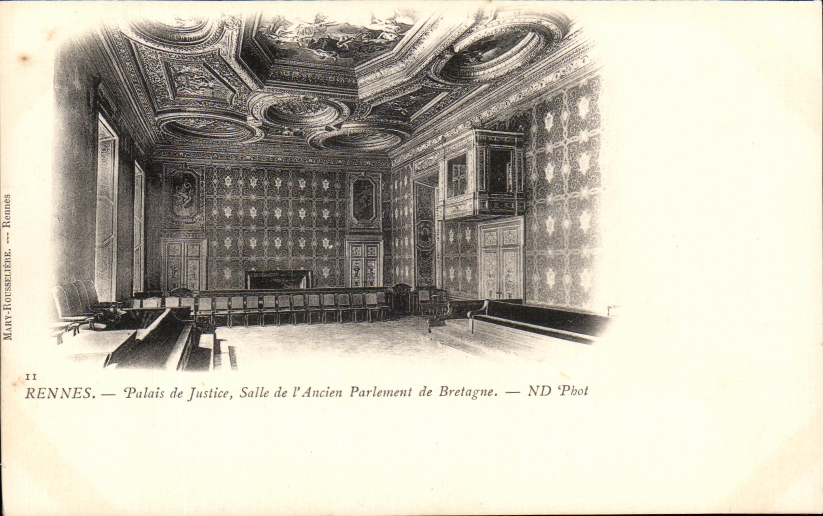 CPA Rennes Palais de Justice Salle de l'ancine parlement de Bretagne 