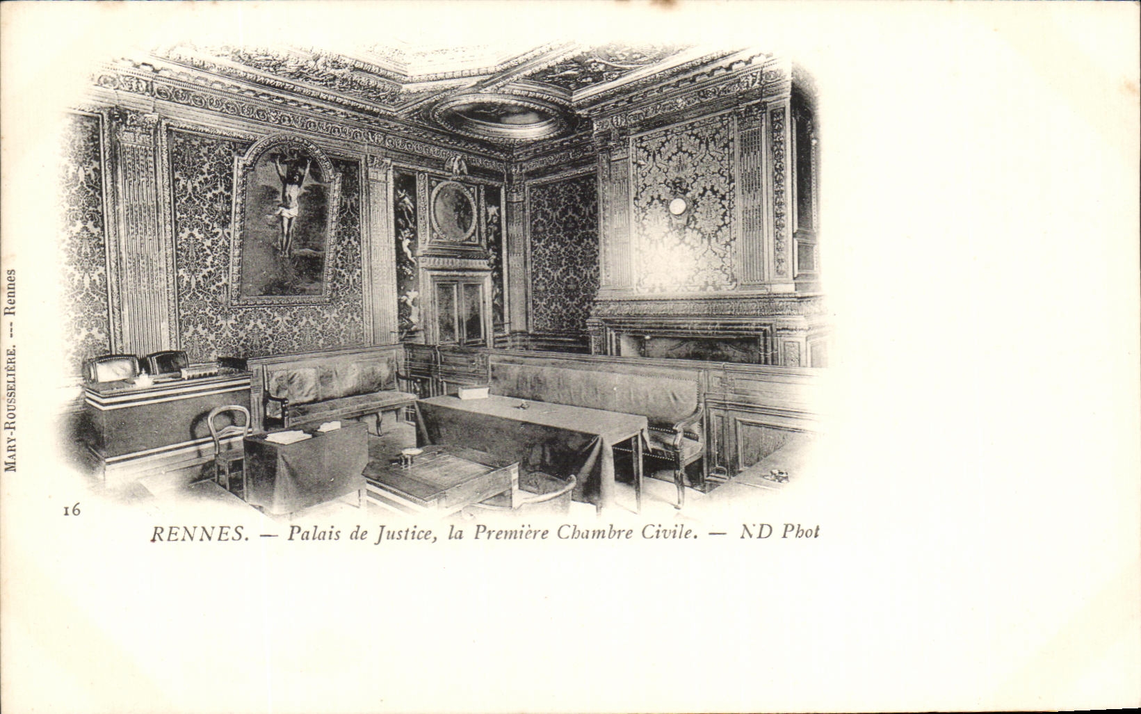 CPA Rennes Palais de Justice la Salle des Pas Perdus Chambre Civile
