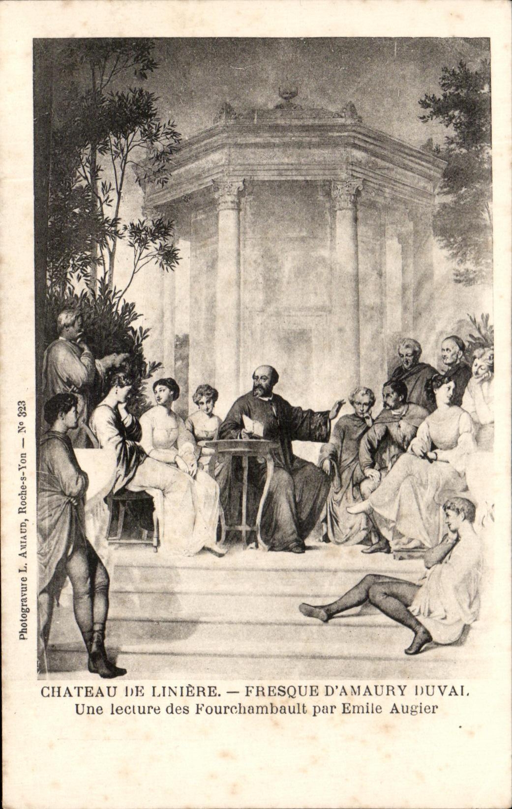 CPA Castle Of Flax field Fresco D' Amaury Duvai a reading of Fourchambault