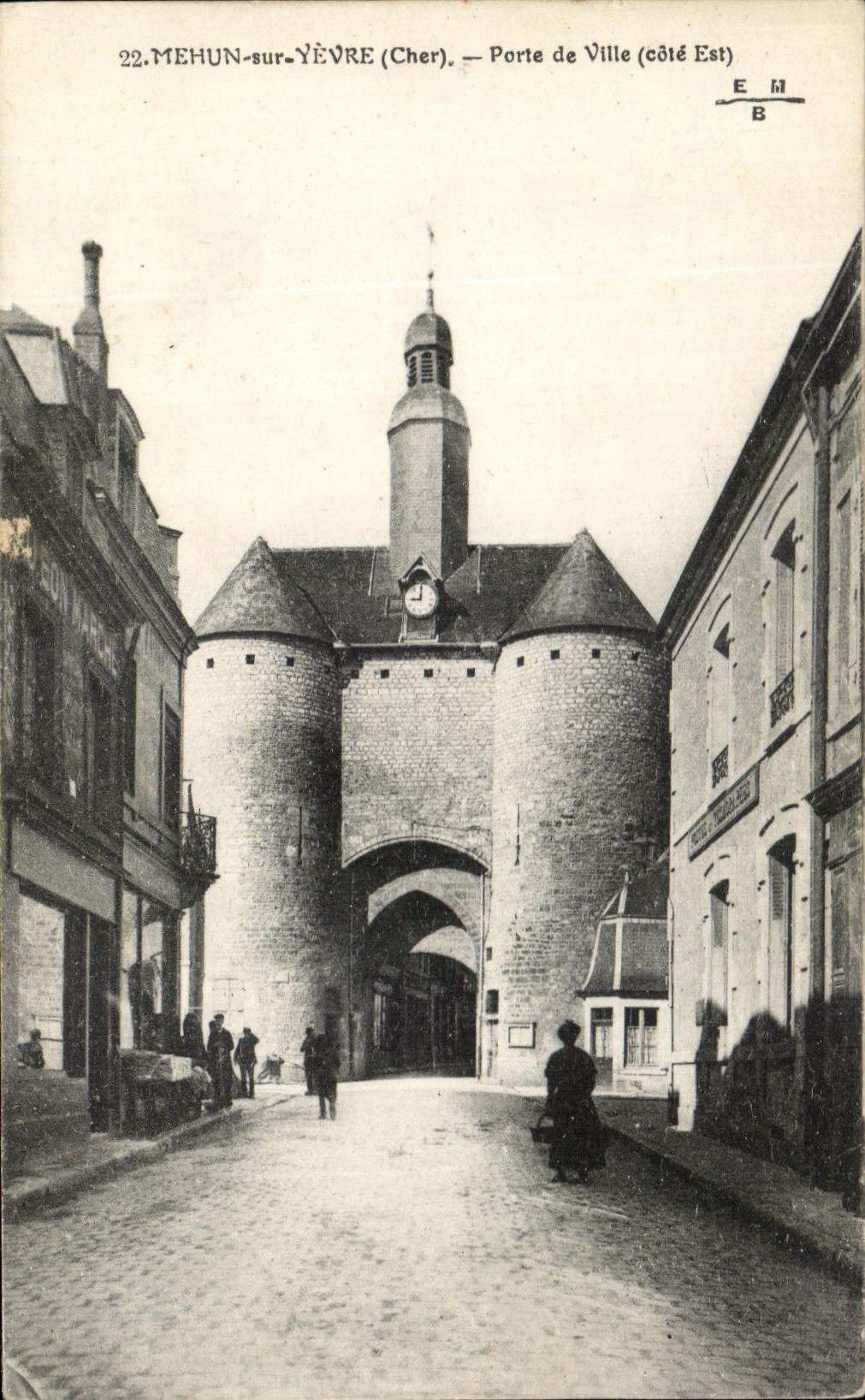 CPA Mehun On Yevre Gate of City