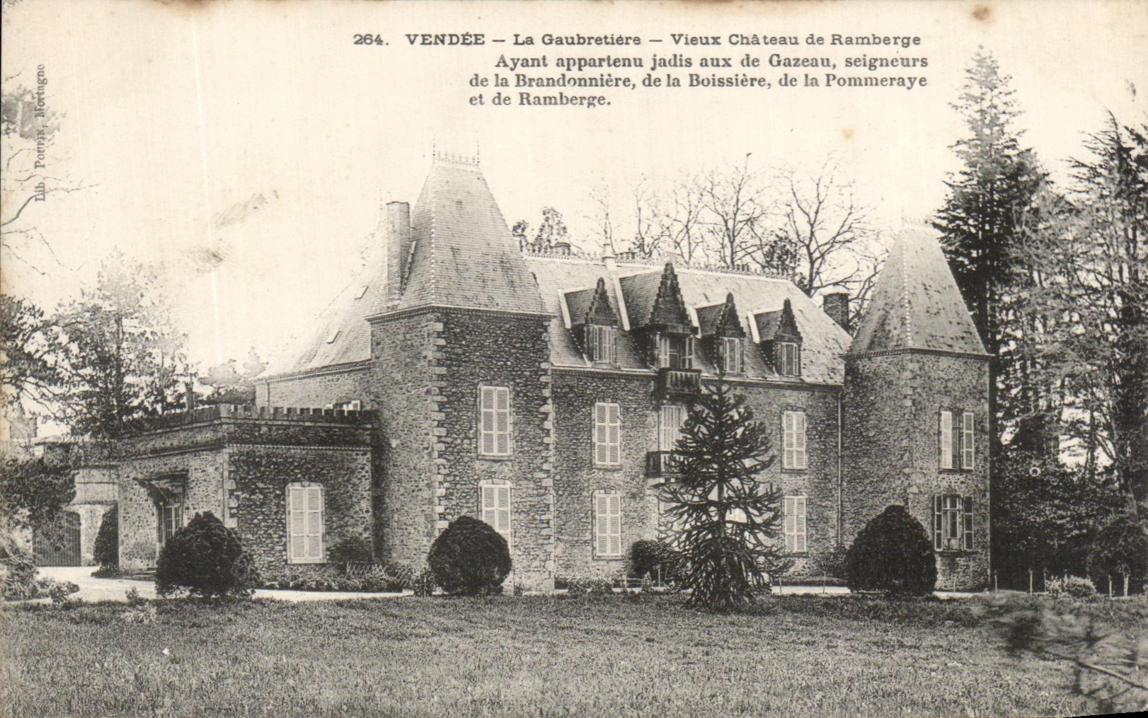 CPA La Gaubretiere Vieux Chateau De Ramberge Ayant Appartenu Jadis Aux De Gazeau