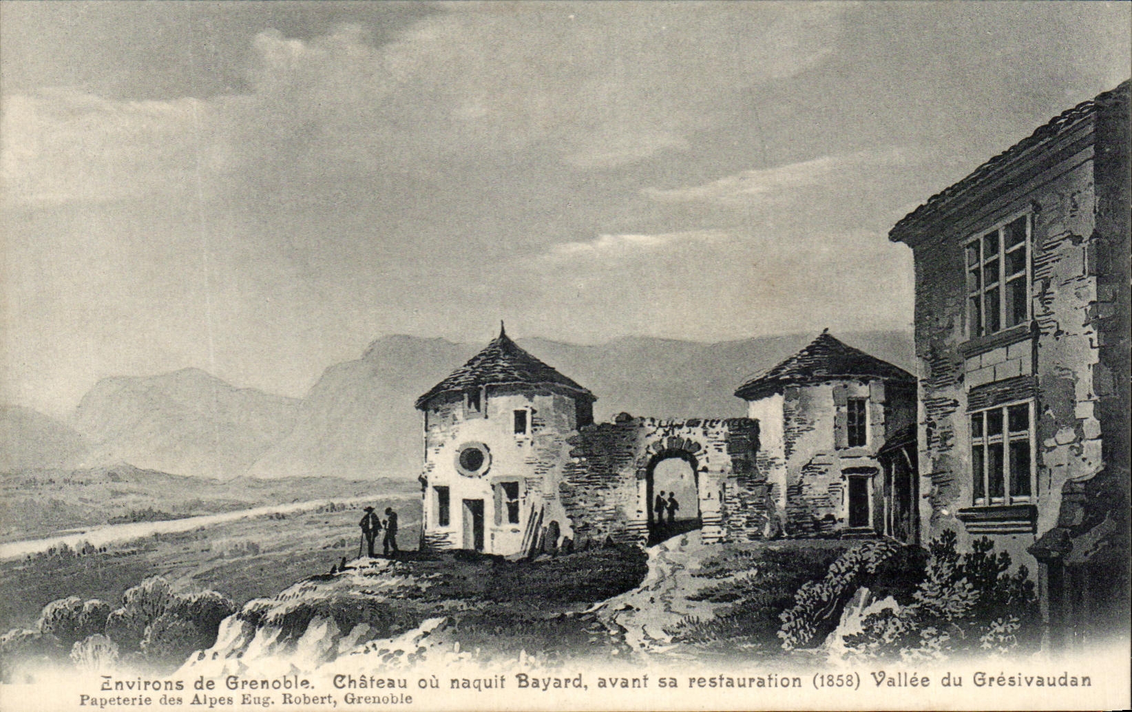 CPA Environs De Grenoble Chateau Au Naquit Bayard Avant Sa Restauration Vallee Du Gresivaudan