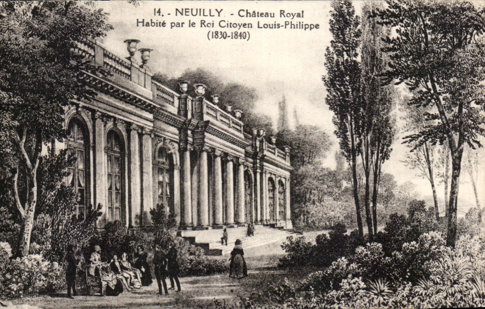 CPA Neuilly Chateau Royal Habite par le Roi Citoyen Louis Philippe 1830 1840