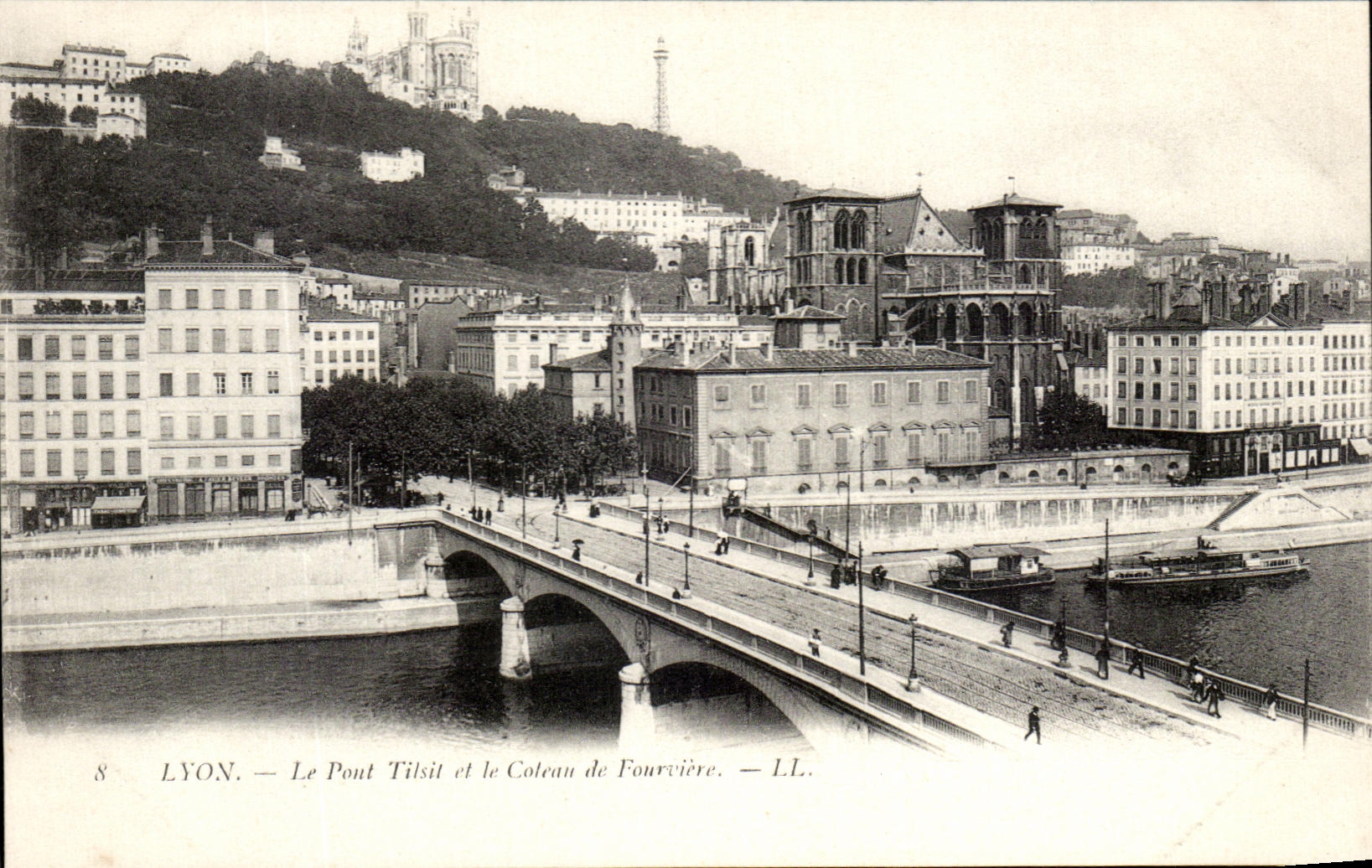 CPA Lyon the Tilsit Bridge and the Slope of Fourviere