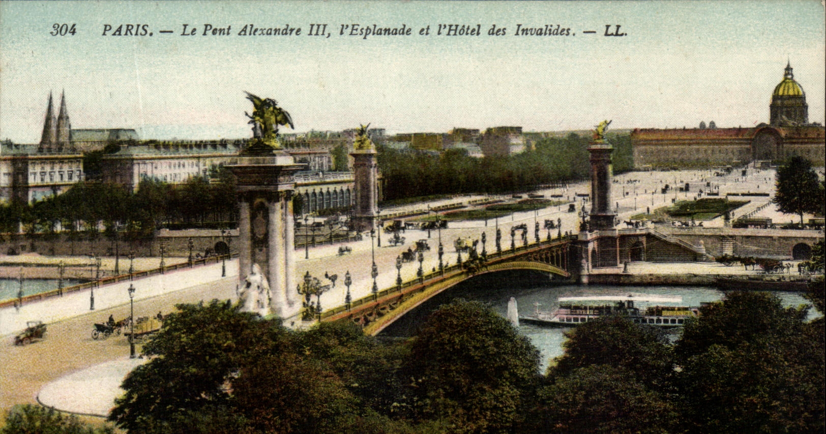 CPA Paris Le Pont Alexandre III Esplanade et l'Hotel des Invalides